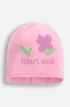 Coccodrillo caciula culoarea roz, bumbac, din tesatura uni, ACCESSORIES SPRING GIRL imagine