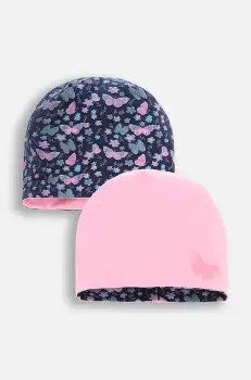 Coccodrillo caciula culoarea roz, bumbac, din tesatura uni, ACCESSORIES SPRING GIRL imagine