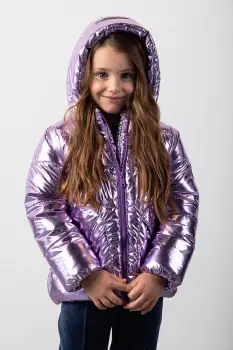 Coccodrillo geaca de iarna pentru copii culoarea violet, OUTERWEAR GIRL KIDS imagine