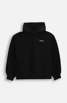 Coccodrillo hanorac de bumbac pentru copii culoarea negru, cu gluga, neted, EVERYDAY GIRL imagine