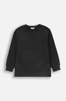 Coccodrillo hanorac de bumbac pentru copii culoarea negru, neted, EVERYDAY GIRL imagine