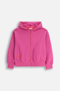 Coccodrillo hanorac de bumbac pentru copii culoarea roz, cu gluga, cu imprimeu, EVERYDAY GIRL A imagine