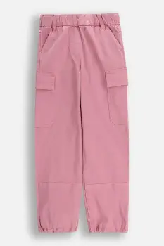 Coccodrillo pantaloni copii culoarea roz, uni, CRAFT PUNK GIRL JUNIOR imagine