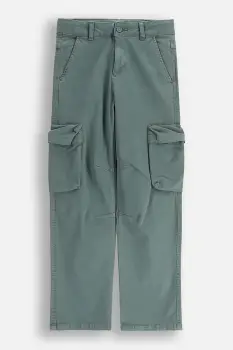 Coccodrillo pantaloni copii culoarea verde, uni, YETI BOY JUNIOR imagine