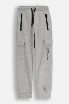 Coccodrillo pantaloni de bumbac pentru copii culoarea gri, uni, CITY RACING BOY JUNIOR imagine