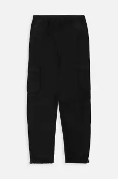 Coccodrillo pantaloni de bumbac pentru copii culoarea negru, neted imagine