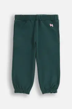 Coccodrillo pantaloni de bumbac pentru copii culoarea verde, uni, HAPPY PUPPY GIRL NEWBORN imagine