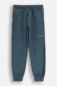 Coccodrillo pantaloni de trening culoarea gri, uni, YETI BOY JUNIOR imagine