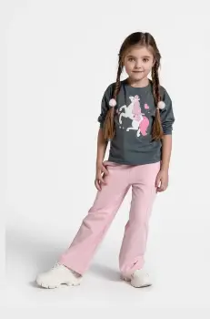 Coccodrillo pantaloni de trening culoarea roz, NOSTALGIC MEADOW GIRL KIDS imagine