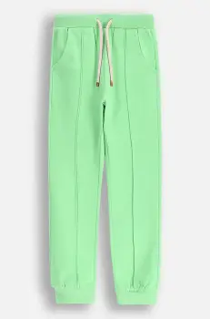 Coccodrillo pantaloni de trening culoarea verde, MAXITROPIC GIRL KIDS imagine