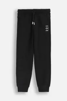 Coccodrillo pantaloni de trening din bumbac pentru copii culoarea negru, cu imprimeu, EVERYDAY BOY A imagine