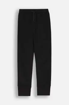 Coccodrillo pantaloni de trening din bumbac pentru copii culoarea negru, neted, EVERYDAY GIRL imagine