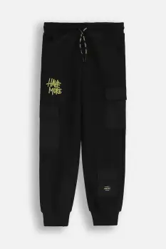 Coccodrillo pantaloni de trening din bumbac pentru copii SPORTS BOY JUNIOR culoare negru, uni imagine