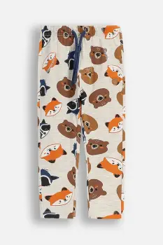 Coccodrillo pantaloni de trening pentru bebelusi culoarea gri, cu imprimeu, FOREST FRIENDS BOY NEWBORN imagine