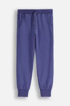 Coccodrillo pantaloni de trening pentru copii culoarea albastru marin, neted, EVERYDAY GIRL imagine