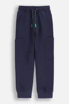 Coccodrillo pantaloni de trening pentru copii culoarea bleumarin, cu imprimeu, YETI BOY KIDS imagine
