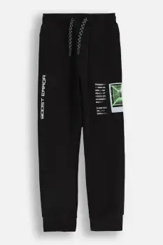 Coccodrillo pantaloni de trening pentru copii culoarea negru, cu imprimeu, X-RAY VISION BOY JUNIOR imagine