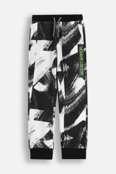 Coccodrillo pantaloni de trening pentru copii culoarea negru, cu model, X-RAY VISION BOY JUNIOR imagine