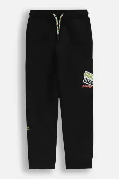 Coccodrillo pantaloni de trening pentru copii culoarea negru, uni, SPORTS BOY KIDS imagine