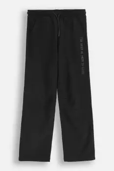 Coccodrillo pantaloni de trening pentru copii culoarea negru, uni, YETI BOY JUNIOR imagine
