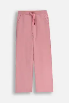 Coccodrillo pantaloni de trening pentru copii culoarea roz, uni, EVERYDAY GIRL A imagine