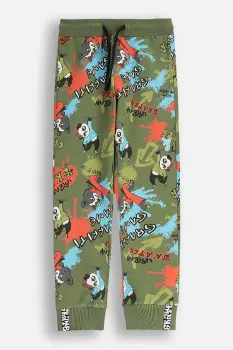 Coccodrillo pantaloni de trening pentru copii culoarea verde, cu imprimeu, SPORTS BOY KIDS imagine