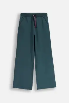 Coccodrillo pantaloni de trening pentru copii culoarea verde, uni, EVERYDAY GIRL A imagine
