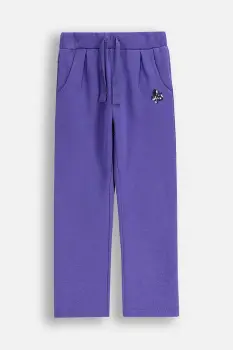 Coccodrillo pantaloni de trening pentru copii culoarea violet, cu imprimeu, RAVE GIRL KIDS imagine