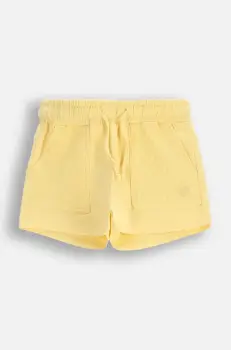 Coccodrillo pantaloni scurti culoarea galben, neted, talie reglabila, HOLIDAY SPLASH GIRL KIDS imagine
