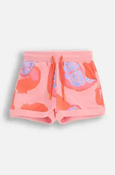 Coccodrillo pantaloni scurti culoarea roz, talie reglabila, TROPICAL STORY GIRL KIDS imagine