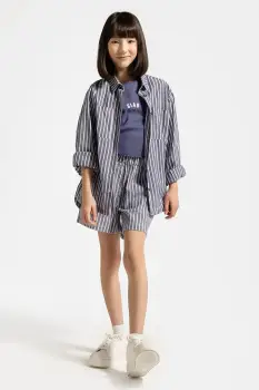 Coccodrillo pantaloni scurti din bumbac cu imprimeu, HOLIDAY SPLASH GIRL JUNIOR imagine