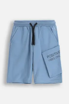 Coccodrillo pantaloni scurti din bumbac pentru copii talie reglabila, EVERYDAY BOY imagine