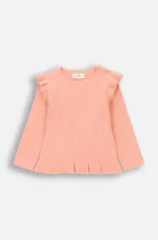 Coccodrillo pulover bebe culoarea portocaliu, light, PASTELOVE GIRL NEWBORN imagine