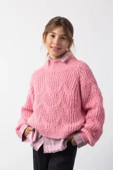 Coccodrillo pulover copii culoarea roz, light, CRAFT PUNK GIRL JUNIOR imagine