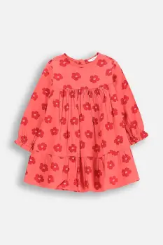 Coccodrillo rochie bebe culoarea portocaliu, mini, evazata, NOSTALGIC MEADOW GIRL NEWBORN imagine