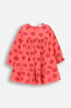 Coccodrillo rochie bebe culoarea portocaliu, mini, evazati, NOSTALGIC MEADOW GIRL NEWBORN imagine