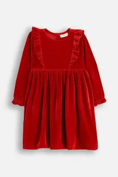 Coccodrillo rochie bebe culoarea rosu, mini, evazati, ELEGANT BABY GIRL imagine