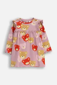 Coccodrillo rochie bebe culoarea roz, mini, evazati, TEDDY BEAR GIRL NEWBORN imagine
