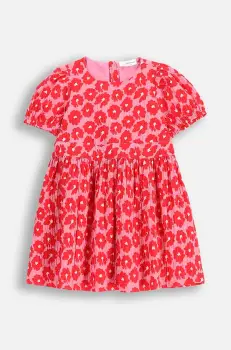 Coccodrillo rochie culoarea rosu, mini, evazati, MAXITROPIC GIRL KIDS imagine