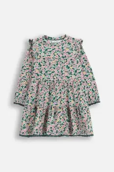 Coccodrillo rochie de bumbac pentru bebelusi HAPPY PUPPY GIRL NEWBORN multicolor, mini, evazata imagine