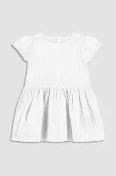 Coccodrillo rochie din bumbac pentru bebelusi culoarea alb, mini, evazati imagine