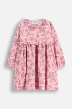 Coccodrillo rochie din bumbac pentru bebelusi culoarea roz, mini, evazati, TEDDY BEAR GIRL NEWBORN imagine