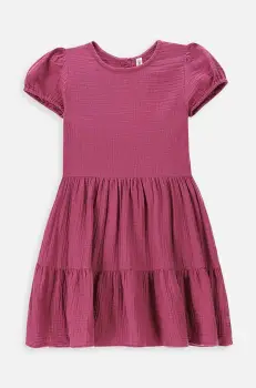 Coccodrillo rochie din bumbac pentru copii culoarea violet, mini, evazati imagine