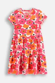 Coccodrillo rochie fete culoarea roz, mini, drept, EVERYDAY GIRL imagine