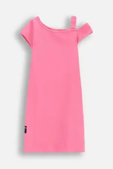 Coccodrillo rochie fete culoarea roz, mini, drept, INSIDE OCEAN GIRL JUNIOR imagine
