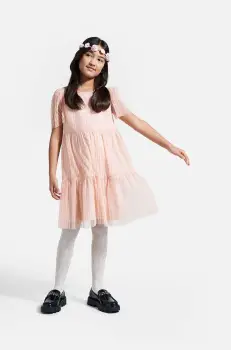 Coccodrillo rochie fete culoarea roz, mini, evazati imagine