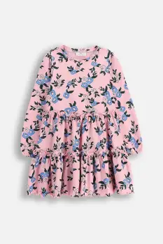 Coccodrillo rochie fete culoarea roz, mini, evazati, FROSTING PUDDLE GIRL KIDS imagine