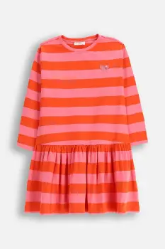 Coccodrillo rochie fete culoarea roz, mini, evazati, RAVE GIRL KIDS imagine