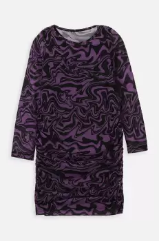 Coccodrillo rochie fete culoarea violet, mini, drept imagine