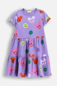 Coccodrillo rochie fete culoarea violet, mini, evazati, EVERYDAY GIRL imagine